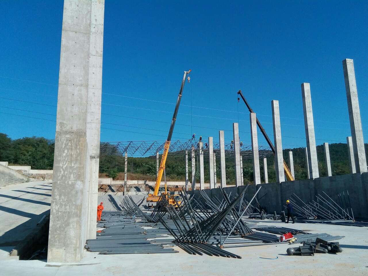 太仓威海搅拌站网架